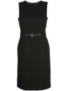 Paule Ka Buckle Detailed Sleeveless Dress - Black