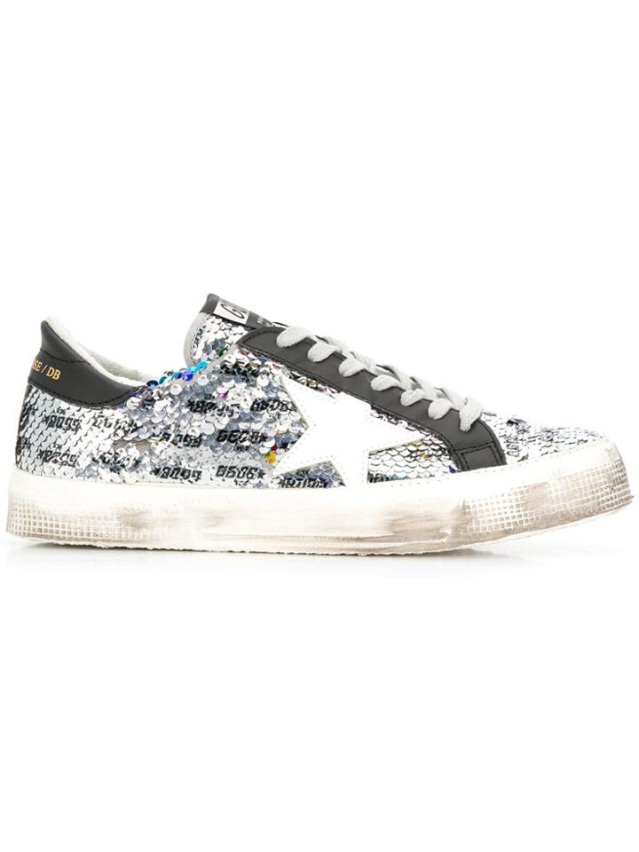 Golden Goose Deluxe Brand Sequin Superstar Sneakers - Silver