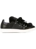 Moncler Fur Trainers - Black