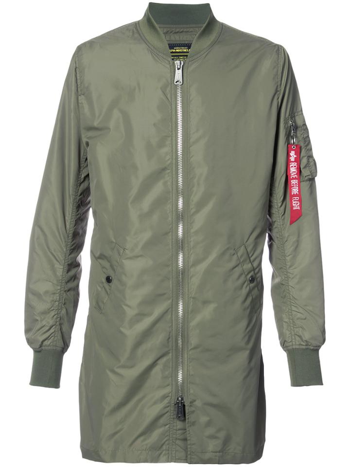 Alpha Industries L-2b Long Jacket - Green
