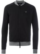 Armani Jeans Zipped Sweatshirt, Men's, Size: Medium, Black, Cotton/polyester