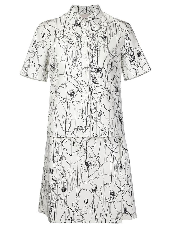 Jason Wu Scribble Flower Print Shirt Dress