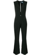 Thierry Mugler Pre-owned Deep V-neck Jumpsuit - Black