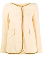 Romeo Gigli Pre-owned 1990's Contrast Trimming Collarless Jacket -
