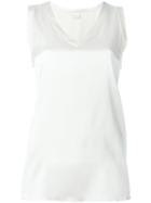 Brunello Cucinelli V-neck Tank Top, Women's, Size: Medium, Nude/neutrals, Silk/spandex/elastane