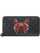 Gucci Fox Print Wallet - Black