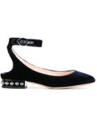 Nicholas Kirkwood 18mm Lola Pearl Ballerinas - Blue