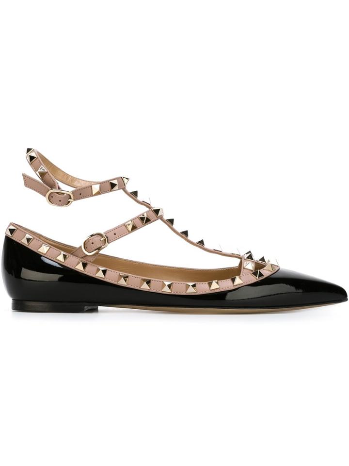 Valentino 'rockstud' Ballerinas - Black