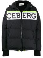 Iceberg Logo Puffer Jacket - Black