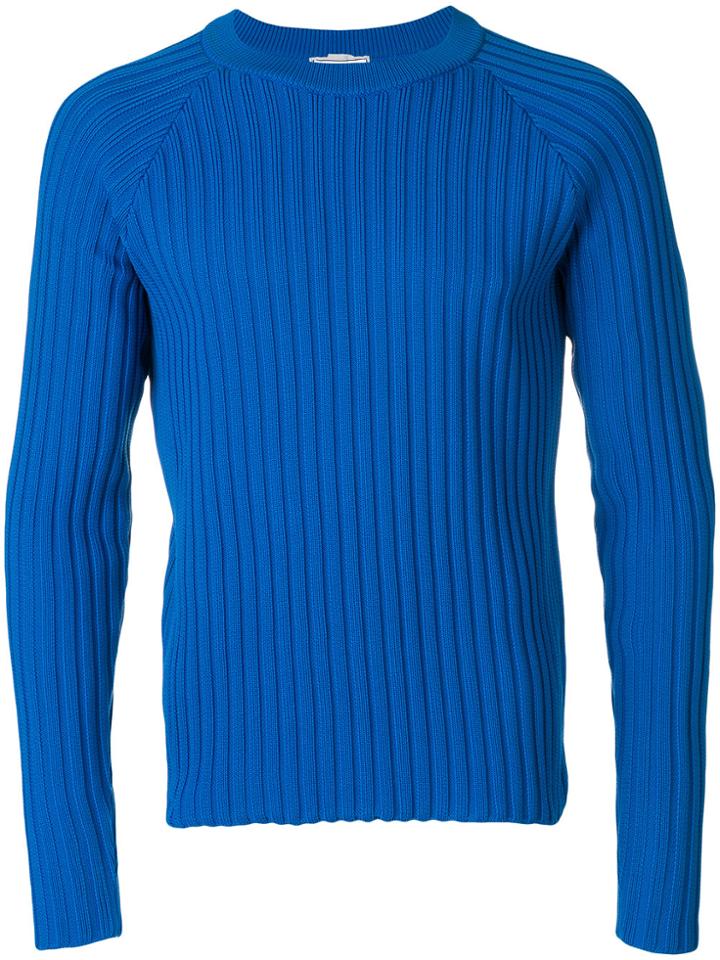 Ami Alexandre Mattiussi Ribbed Raglan Sleeves Sweater - Blue