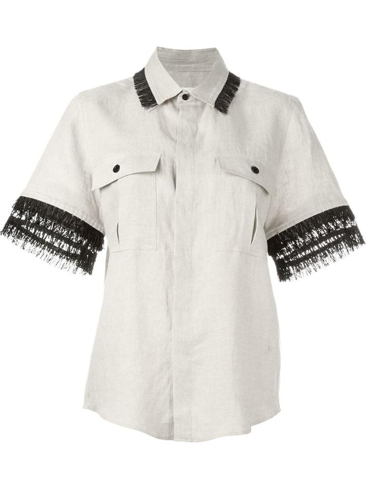 Toga Pulla Fringed Trim Shortsleeved Shirt