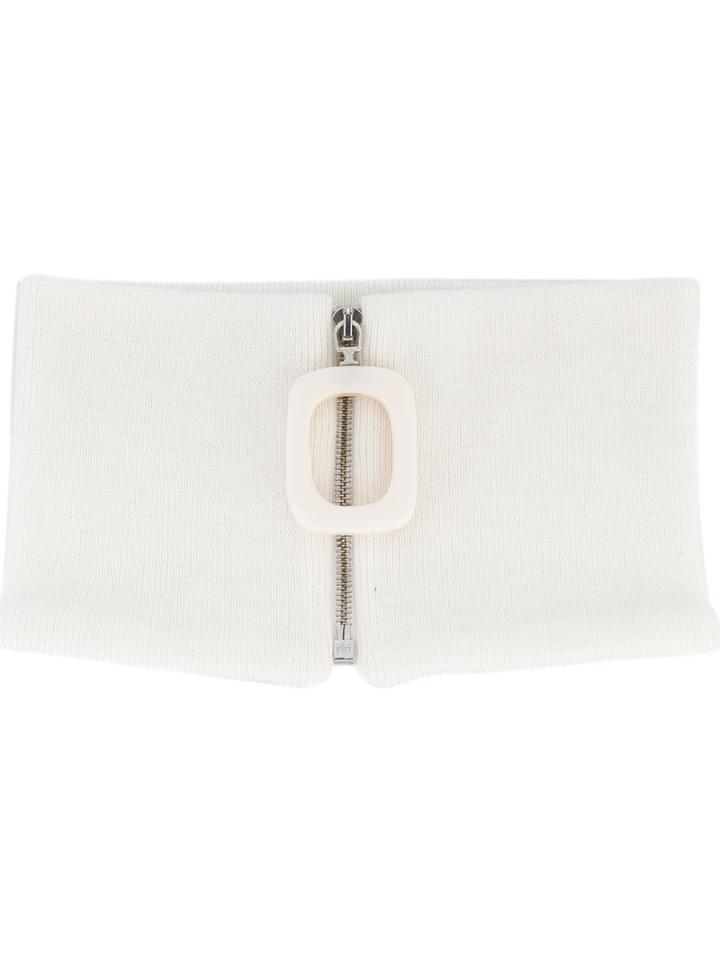 Jw Anderson - Zip Up Neckband - Men - Merino - One Size, White, Merino