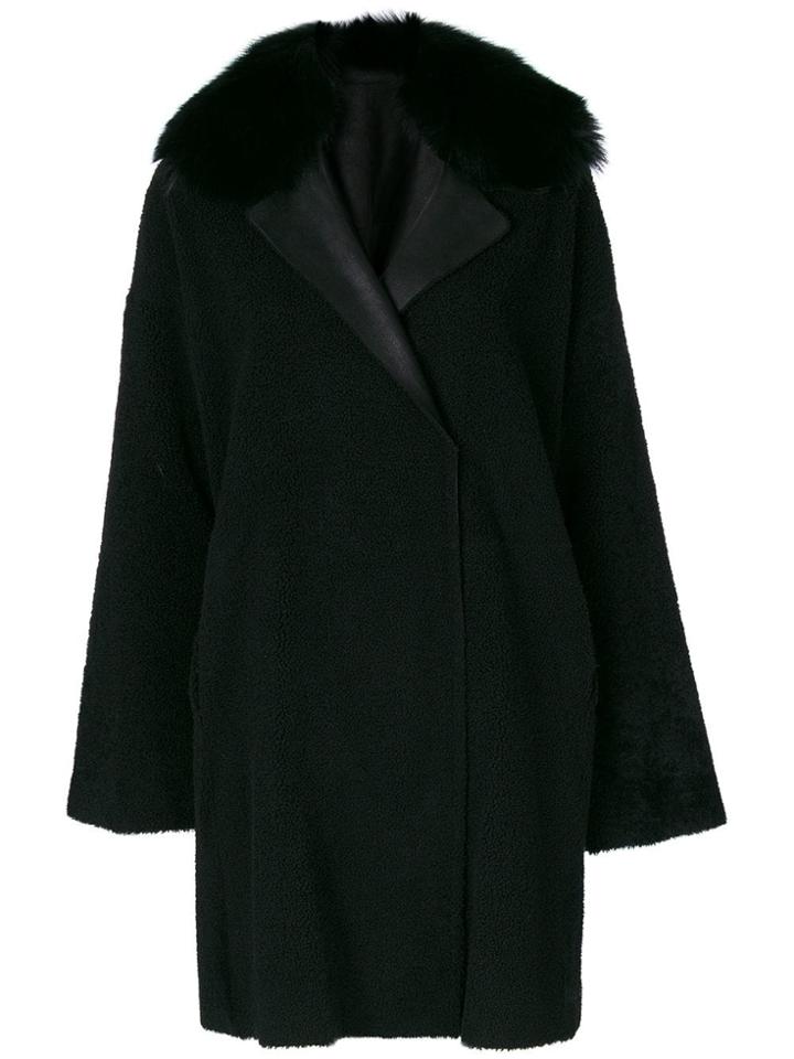 Guy Laroche Oversized Coat - Black