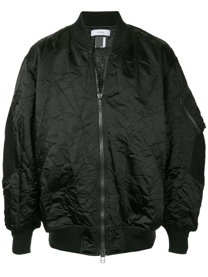 Facetasm Wrinkled Bomber Jacket - Black