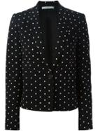 Givenchy Cross Print Blazer, Women's, Size: 40, Black, Viscose/spandex/elastane