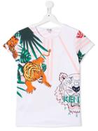 Kenzo Kids Jungle Print T-shirt - White