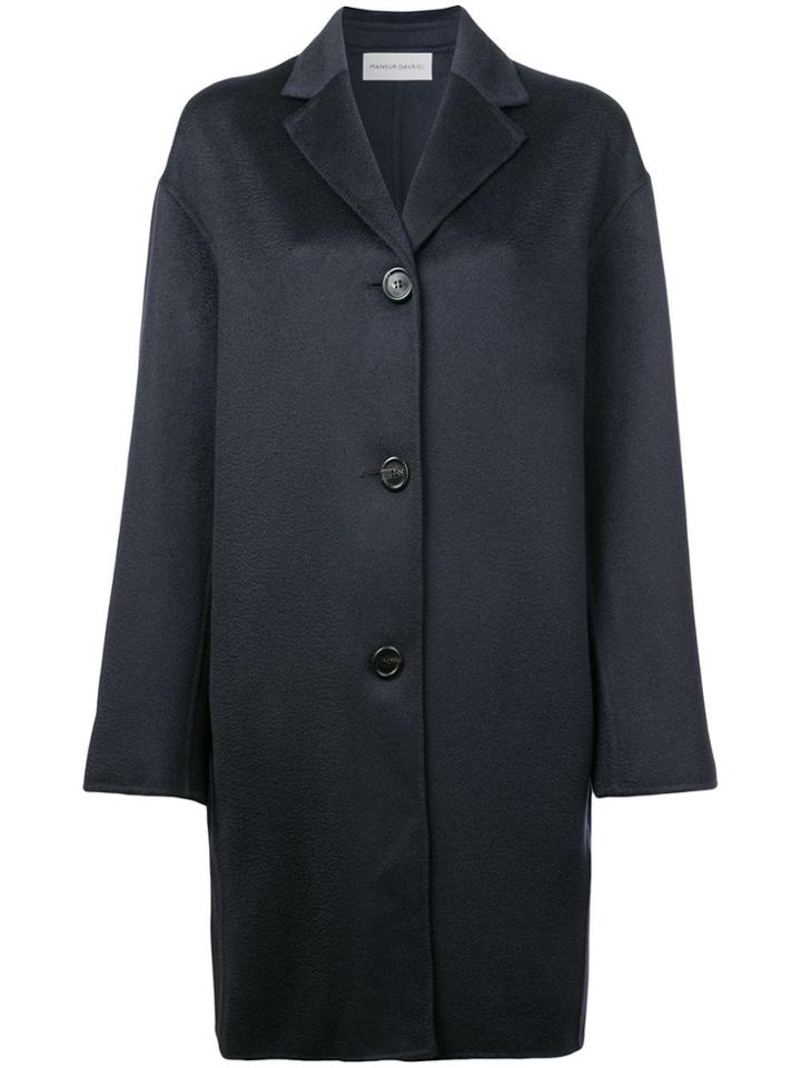 Mansur Gavriel Cashmere Narrow Buttonless Coat - Black