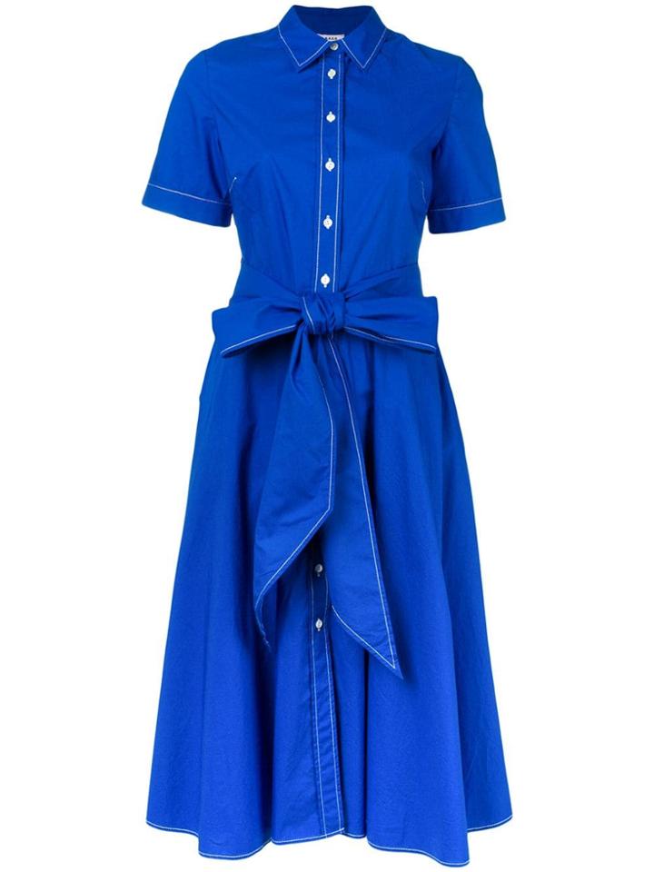 P.a.r.o.s.h. Short-sleeve Flared Dress - Blue