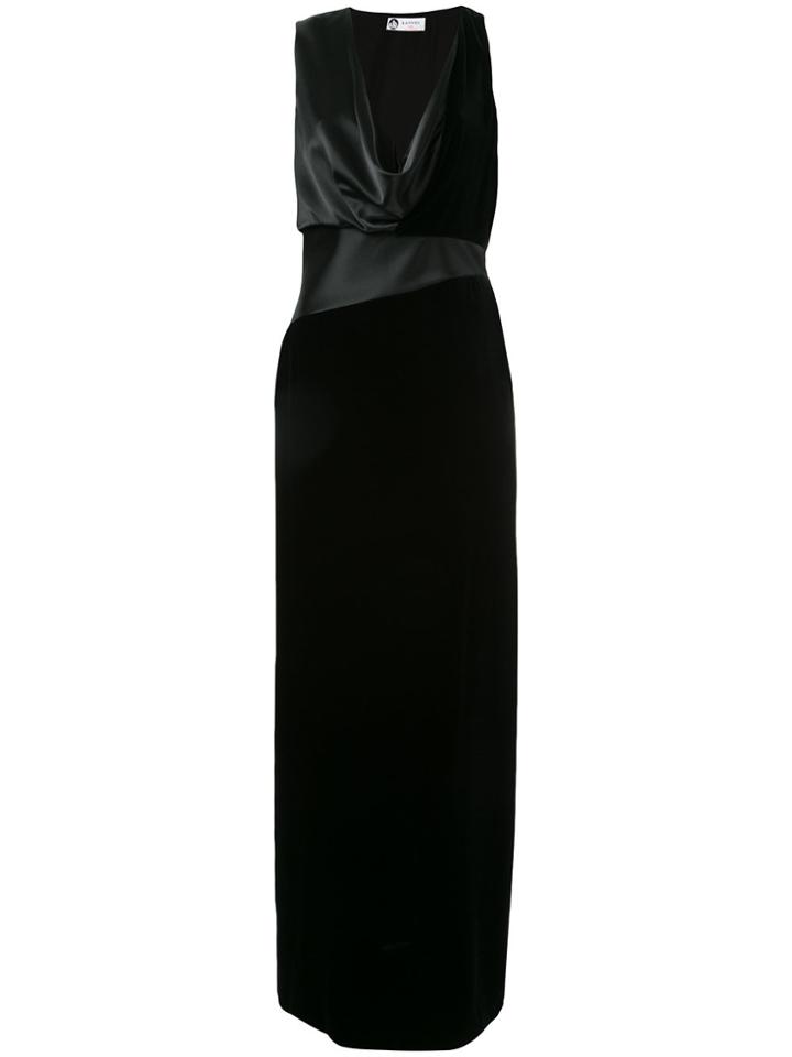 Lanvin Draped Neck Gown - Black