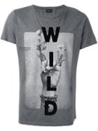 Diesel Wild Print T-shirt, Men's, Size: Small, Grey, Cotton