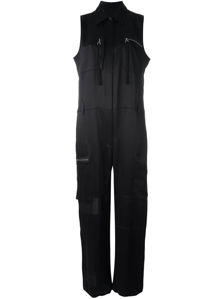 Mm6 Maison Margiela Sleeveless Jumpsuit, Women's, Size: 44, Black, Acetate/viscose