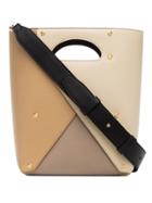 Yuzefi Beige Pablo Leather And Suede Bucket Bag - Neutrals