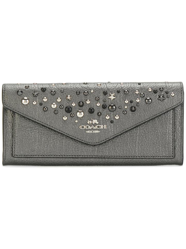 Coach Stud Embellished Purse - Grey