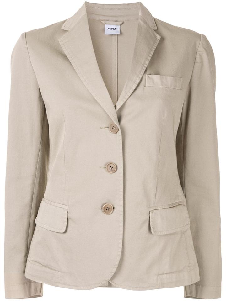 Aspesi Classic Single-breasted Blazer - Neutrals