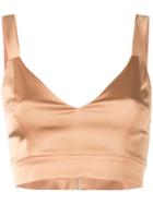 Murmur - Zip Up Tank Top - Women - Spandex/elastane/acetate/polyimide - 38, Nude/neutrals, Spandex/elastane/acetate/polyimide