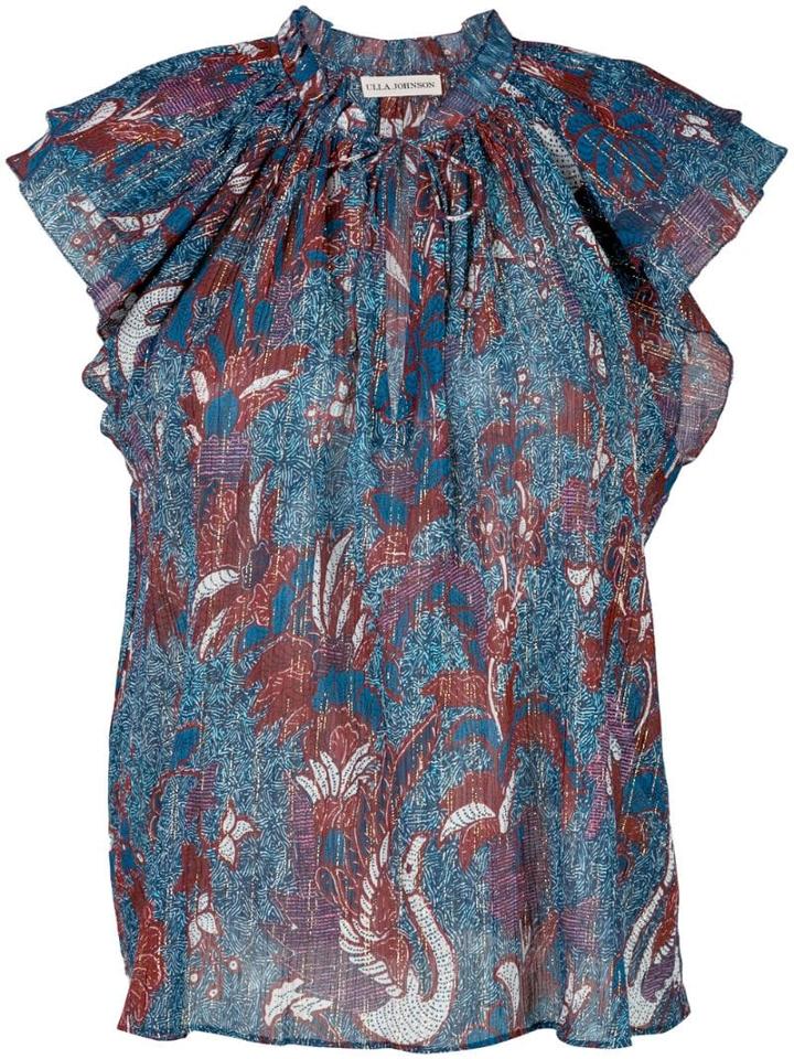 Ulla Johnson Ida Birds Of Paradise Top - Blue
