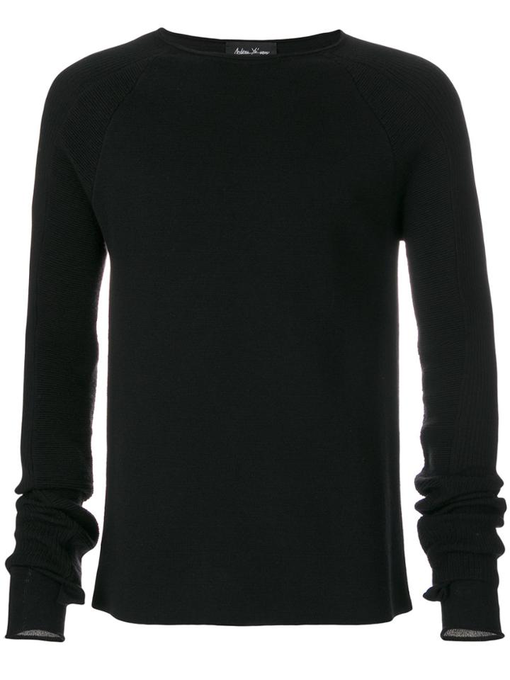 Andrea Ya'aqov Ribbed Detail Jumper - Black