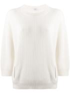 Brunello Cucinelli Zip-detail Sweater - White