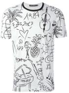 Dolce & Gabbana Tropical Music Print T-shirt - White