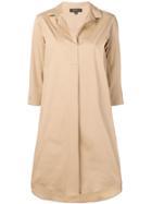 Antonelli Cropped Shirt Dress - Neutrals