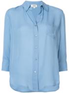 L'agence - Ryan Shirt - Women - Silk - M, Blue, Silk
