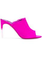Tom Ford Fringe Detailed Mules - Pink & Purple