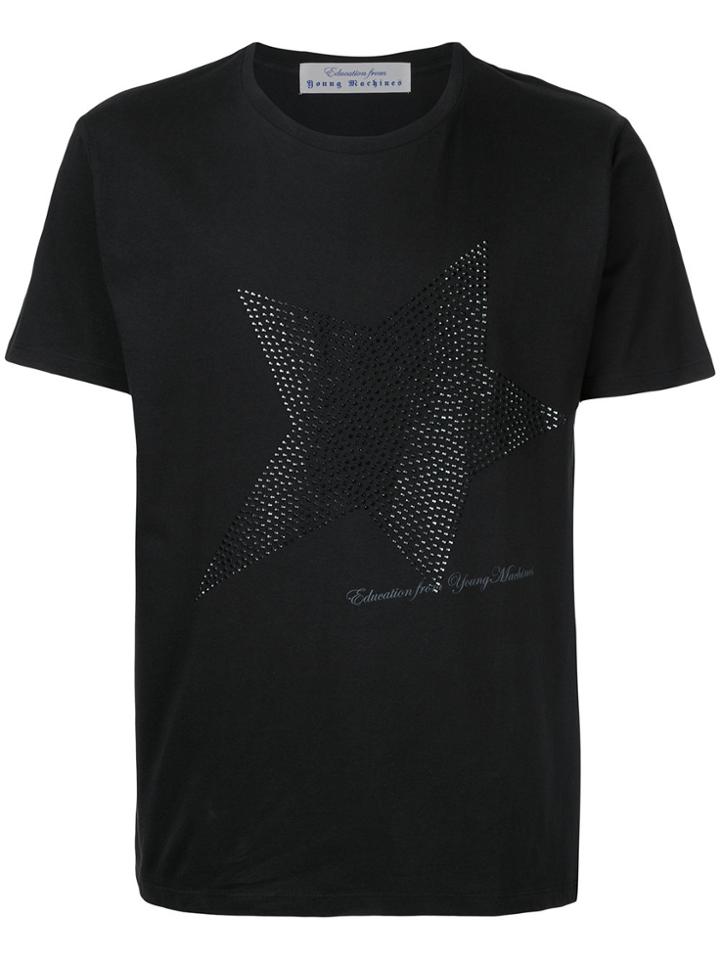 Education From Youngmachines Star Embellished T-shirt - Black