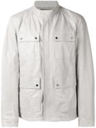 Drome Leather Field Jacket - Grey
