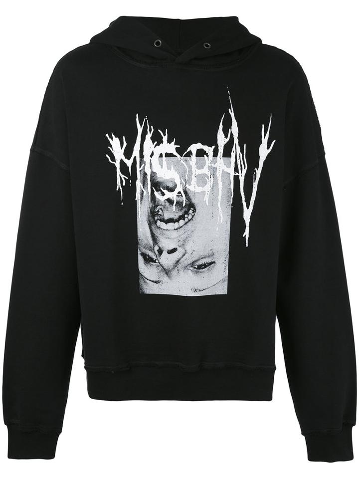 Misbhv - Face Print Hoodie - Men - Cotton/polyamide - M, Black, Cotton/polyamide