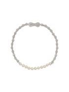 Burberry Pearl Detail Bicycle Chain Palladium-plated Necklace - Silver