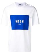 Msgm - Logo Print T-shirt - Men - Cotton - Xs, White, Cotton