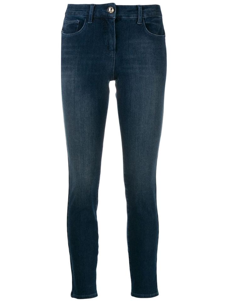 Patrizia Pepe Skinny Cropped Jeans - Blue