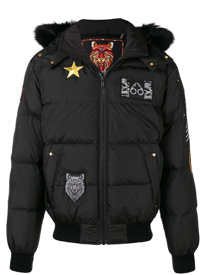 Moose Knuckles Hooded Puffer Jacket - Black