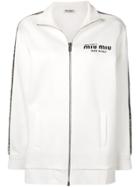 Miu Miu Full-zipped Jacket - White