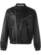 Mcq Alexander Mcqueen Classic Collar Leather Jacket, Men's, Size: 48, Black, Goat Skin