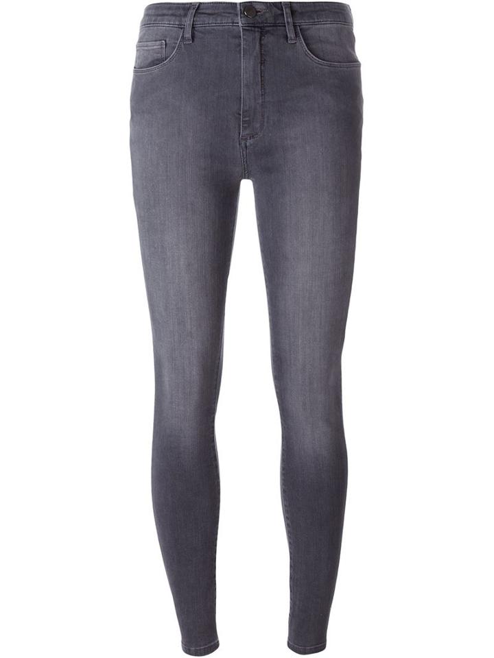 Victoria Victoria Beckham High-rise Skinny Jeans, Women's, Size: 27, Grey, Cotton/polyester/spandex/elastane