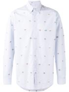 Etro - Multi Embroidered Figures Shirt - Men - Cotton - 43, Blue, Cotton
