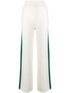 Cashmere In Love Cashmere Blend Side Stripe Track Pants - White