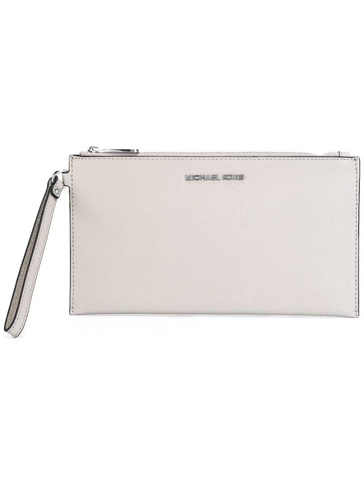 Michael Michael Kors 'jet Set Travel' Pouch Clutch, Women's, Grey
