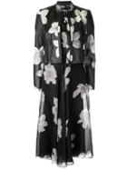Ralph Lauren Collection Floral Print Leather Jacket - Black